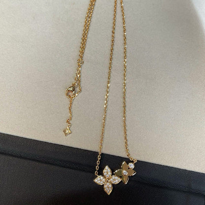 [Eternal Jewelry]STAR BLOSSOM NECKLACE PINK GOLD DIAMONDS