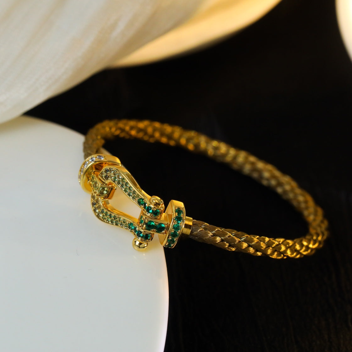 [Eternal Jewelry]FORCE 10 GOLD GREEN DIAMOND PAVED