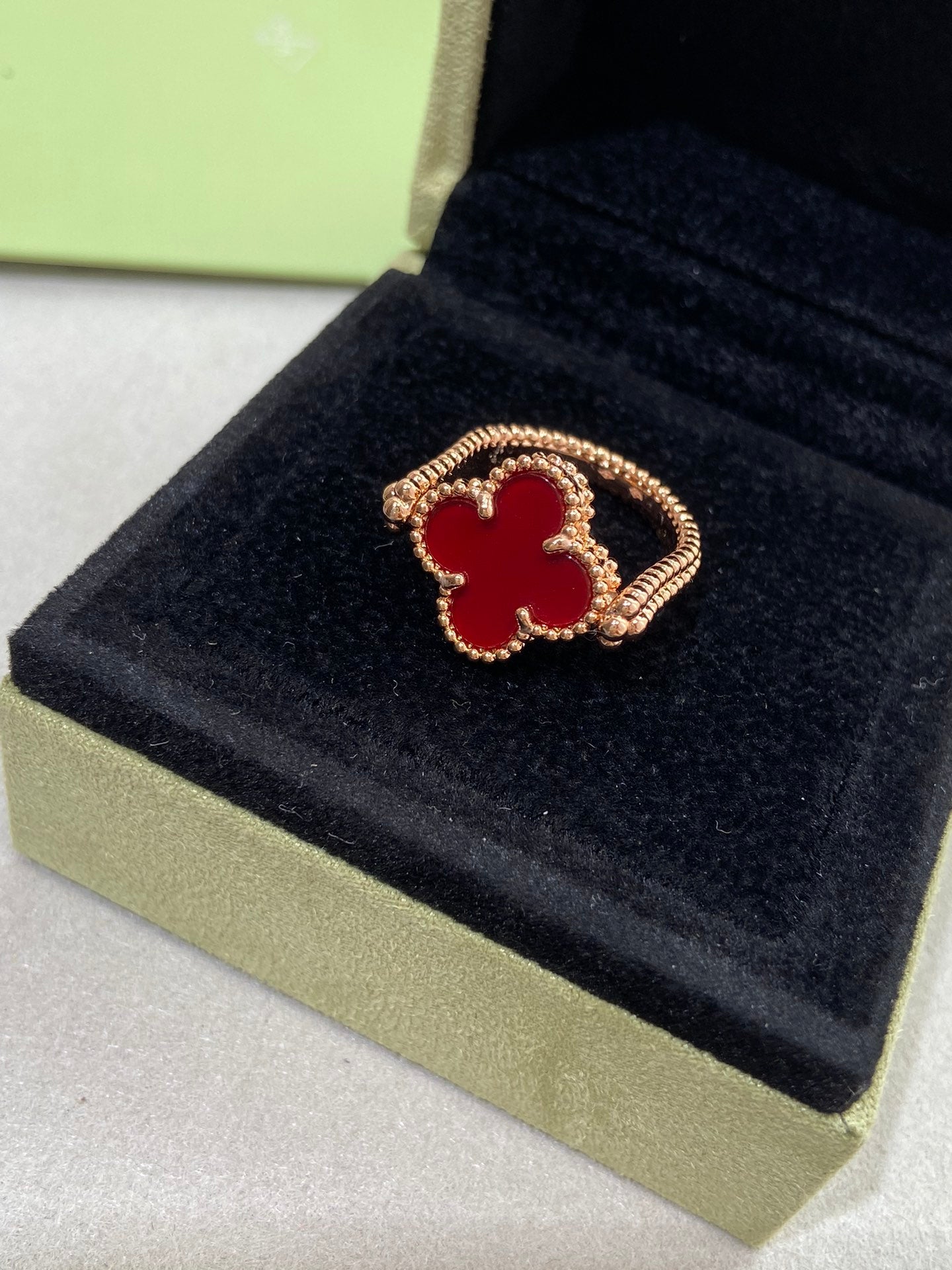[Eternal Jewelry]CLOVER RIVERSIBLE PINK GOLD RING
