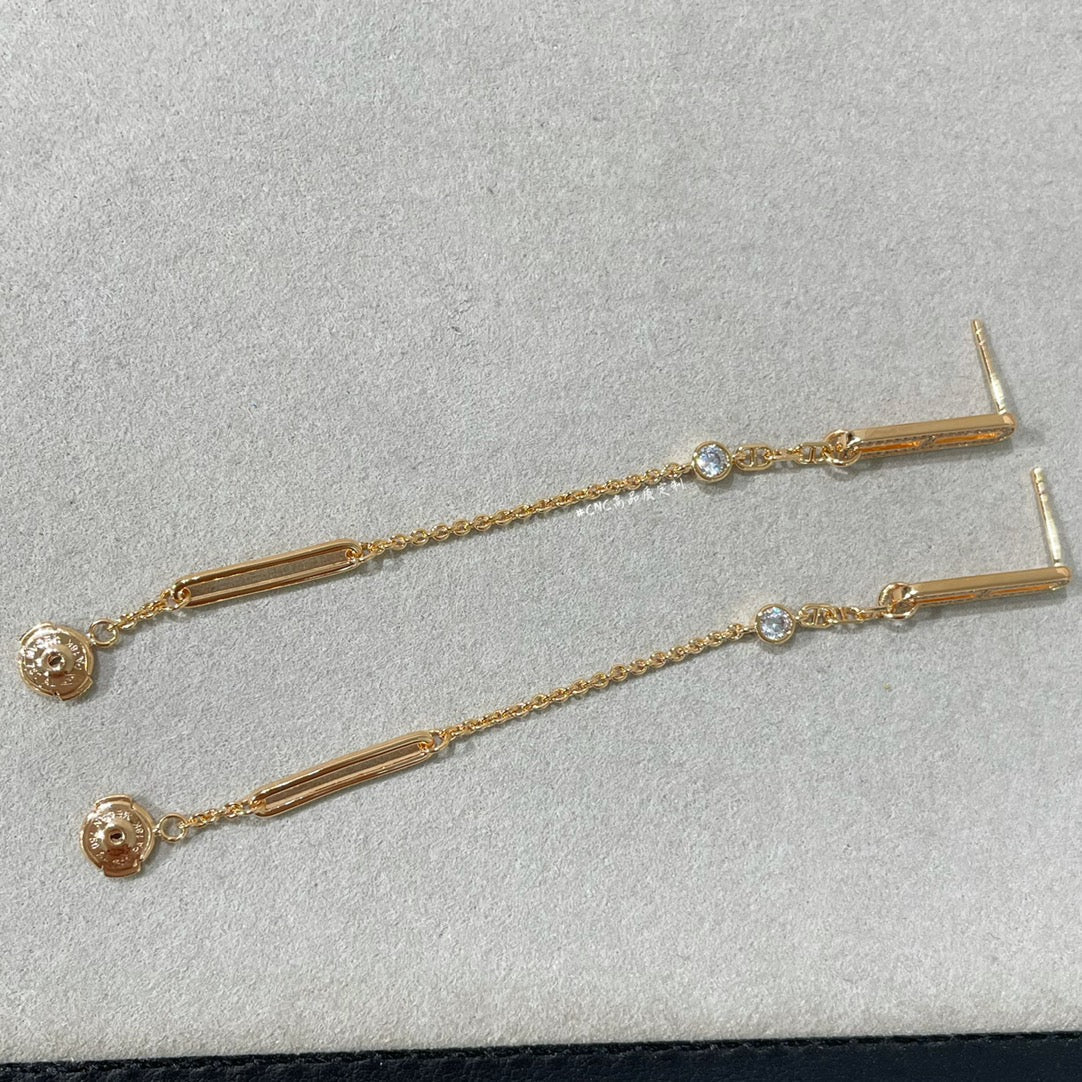 [Eternal Jewelry]CHAINE CHAOS DIAMOND DROP EARRINGS