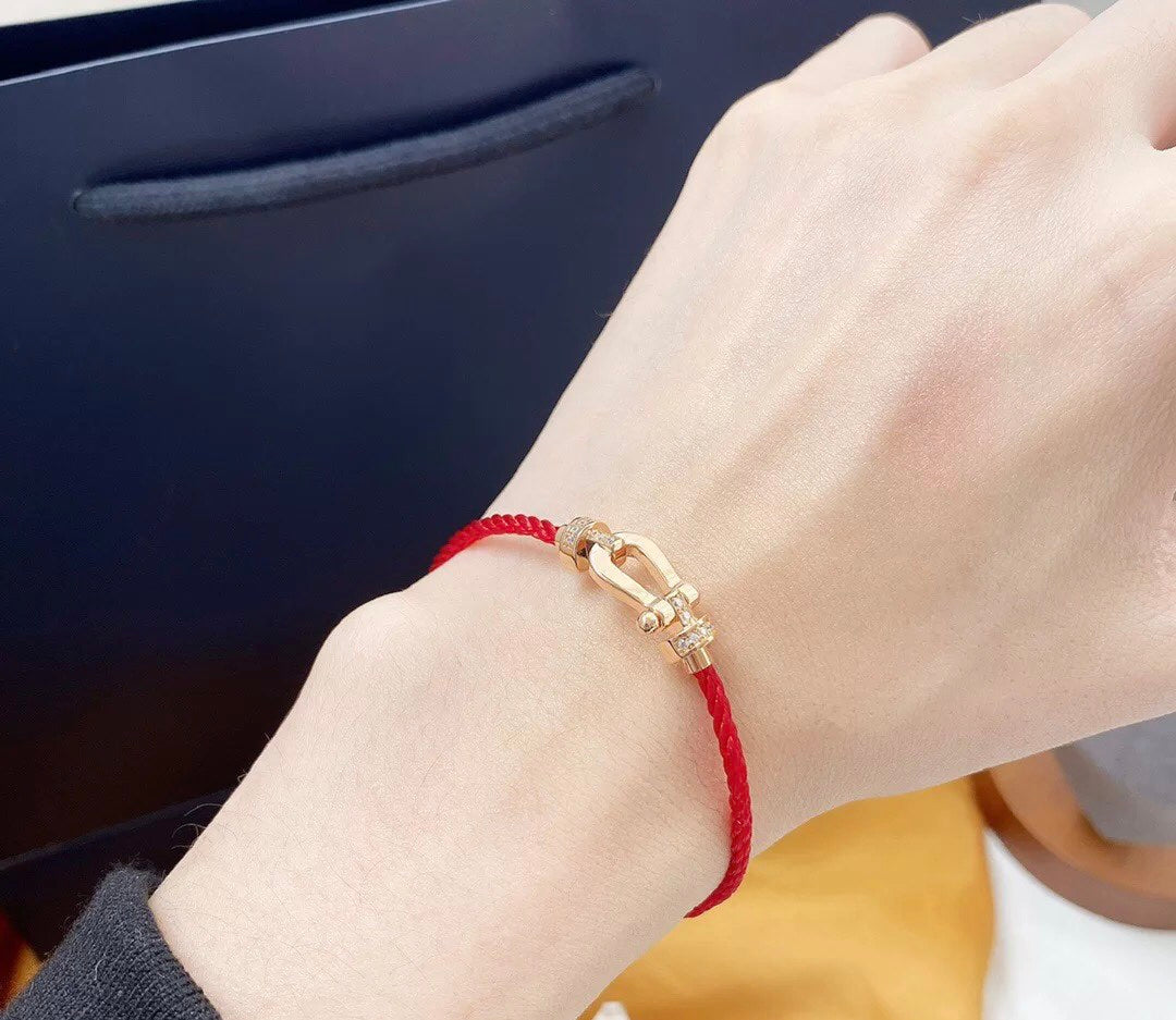 [Eternal Jewelry]FORCE 10 HALF DIAMOND PINK GOLD RED CORDERI LARGE AND MEDIUM MODEL