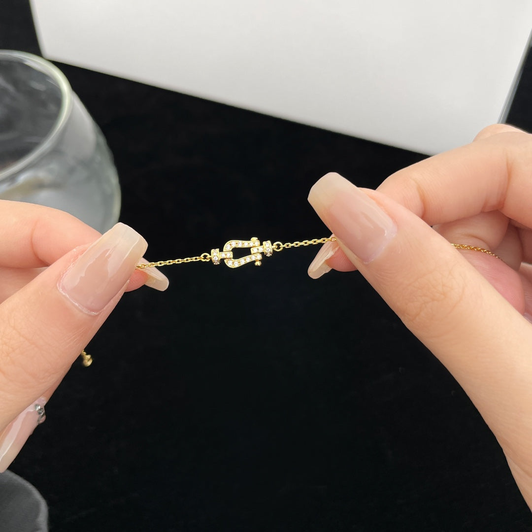 [Eternal Jewelry]FORCE 10 FULL DIAMOND BUCKLE CHAIN LINK MINI MODEL