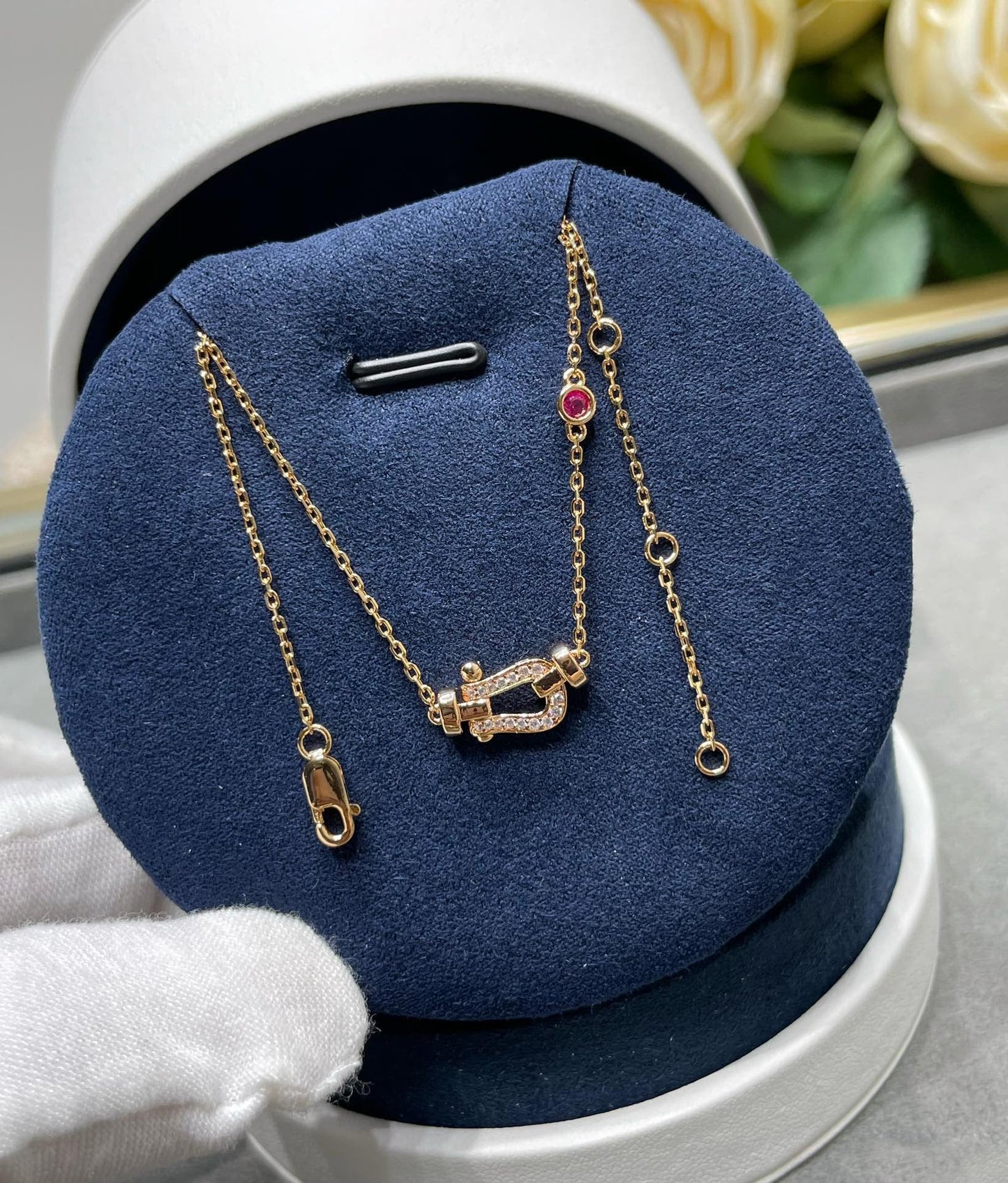[Eternal Jewelry]FORCE 10 DIAMOND PINK GOLD NECKLACE