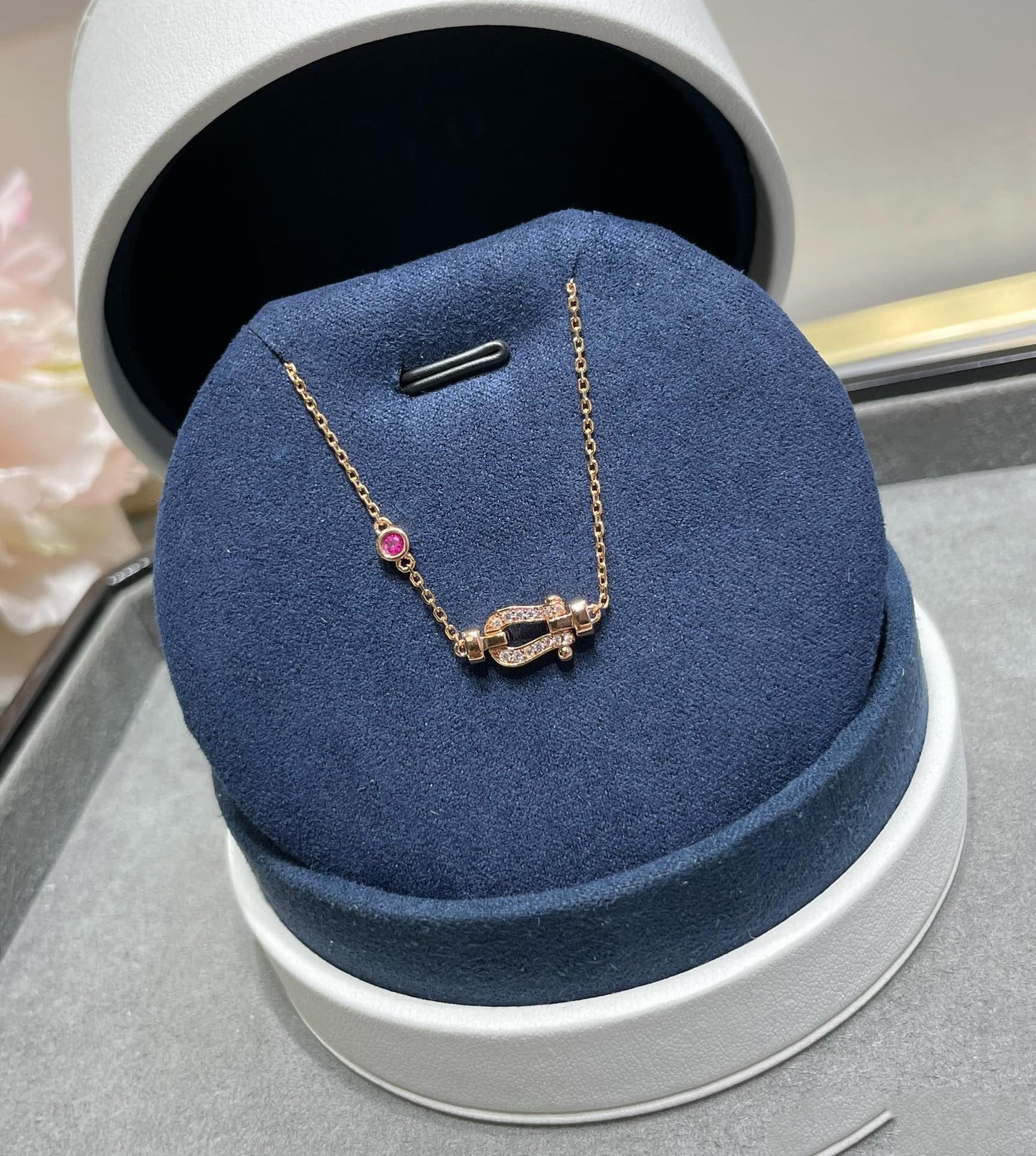 [Eternal Jewelry]FORCE 10 DIAMOND CHAIN LINK PINK GOLD BRACELET