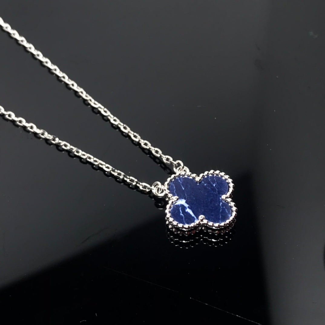 [Eternal Jewelry]CLOVER PIETERSITE SILVER LONG NECKLACE