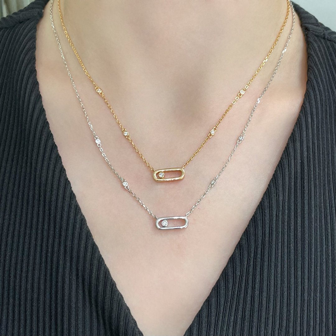 [Eternal jewelry]MOVE UNO DIAMOND NECKLACE