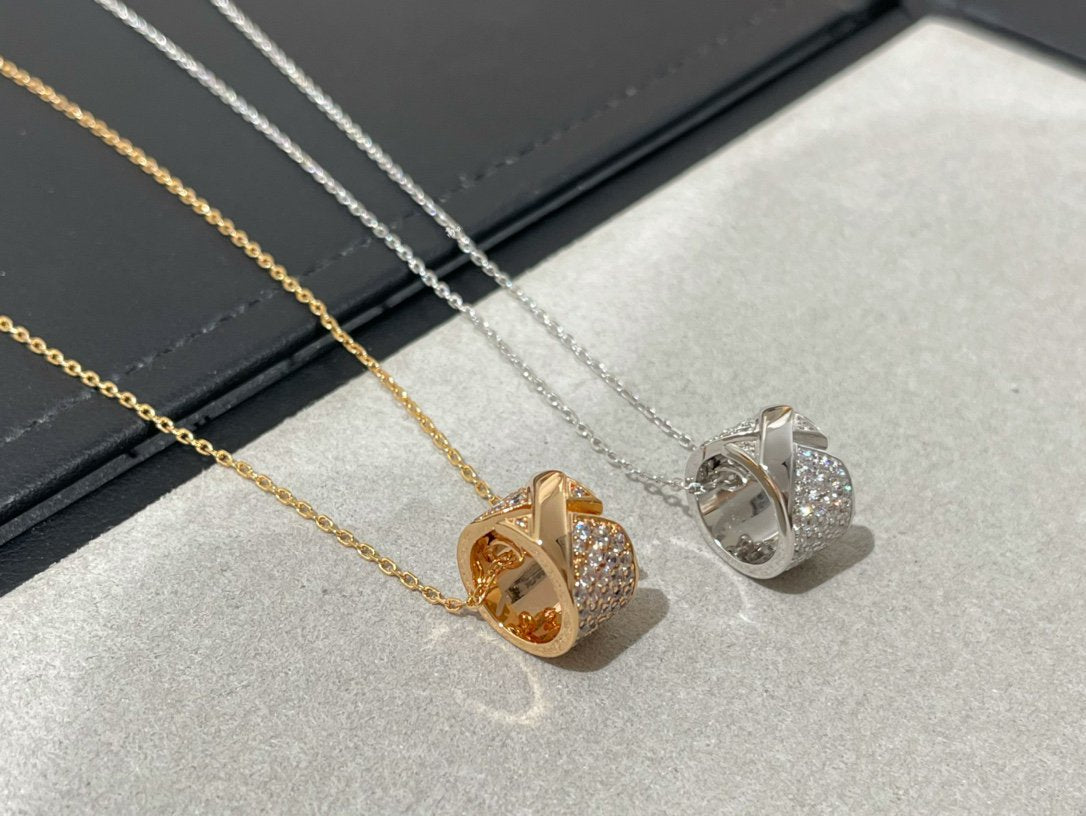 [Eternal Jewelry]LIENS EVIDENCE DIAMOND PAVED NECKLACE