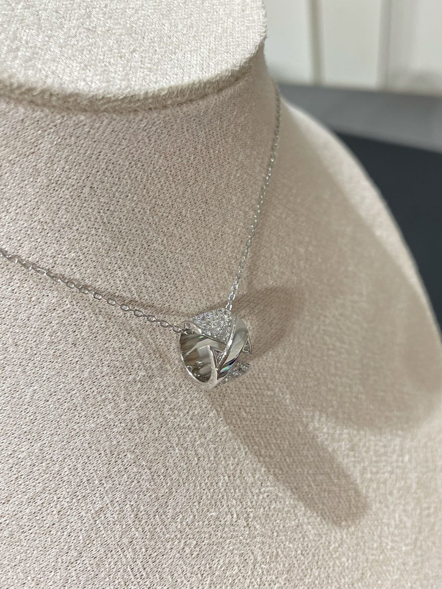 [Eternal Jewelry]LIENS EVIDENCE DIAMOND PAVED NECKLACE