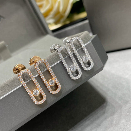 [Eternal jewelry]MOVE UNO STUD DIAMOND PAVED EARRINGS
