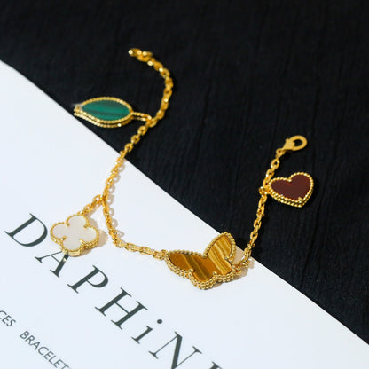 [Eternal Jewelry]LUCKY SPRING 5 MOTIF GOLD BRACELET