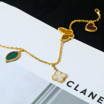 [Eternal Jewelry]LUCKY SPRING 5 MOTIF GOLD BRACELET