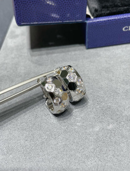 [Eternal Jewelry]BEE LOVE DIAMOND HOOP EARRINGS