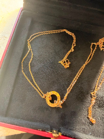 [Eternal Jewelry]LOVE NECKLACE ADJUSTABLE 2 DIAMOND