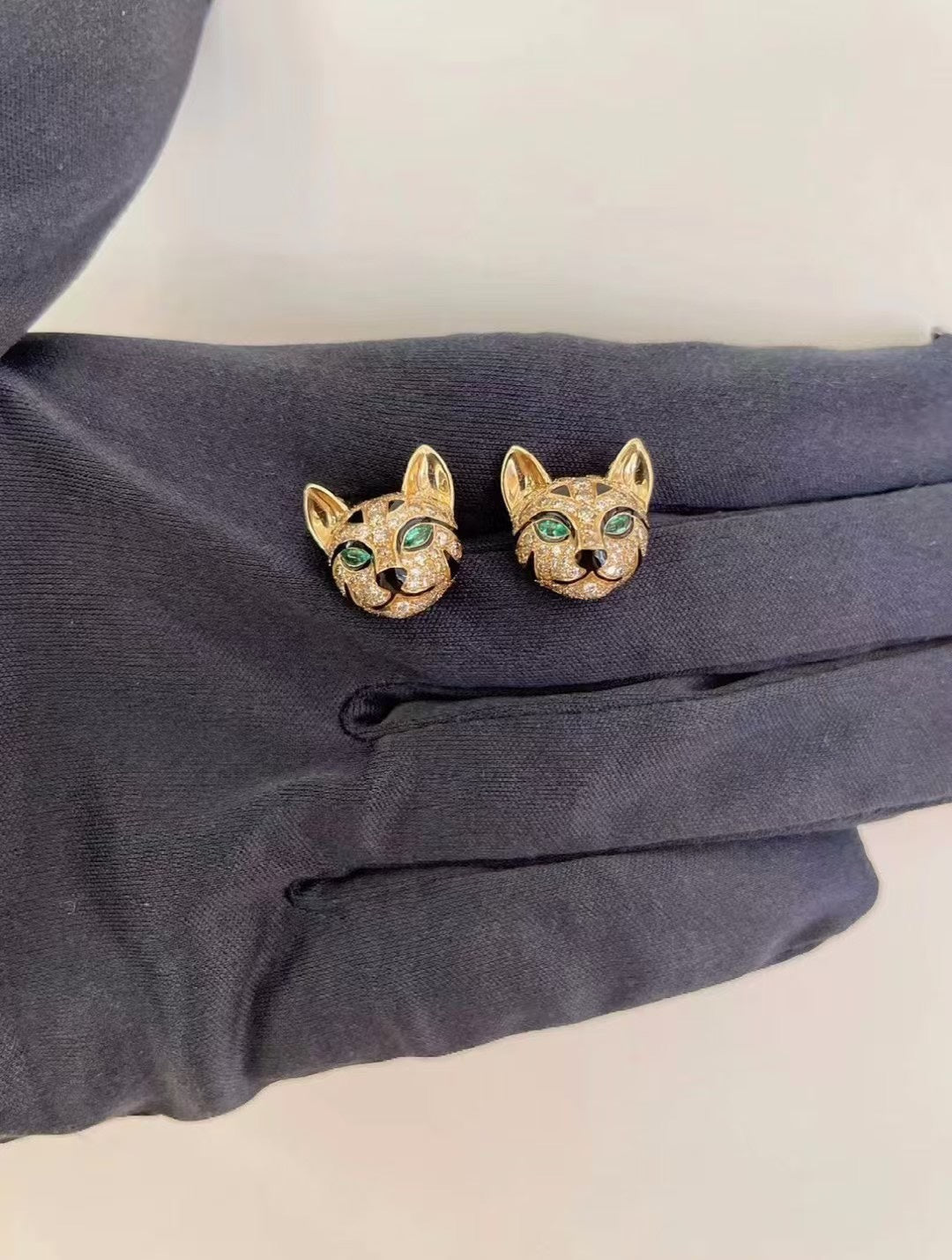 ¡®Eternal Jewelry¡¯ Panther Face Stud Earrings
