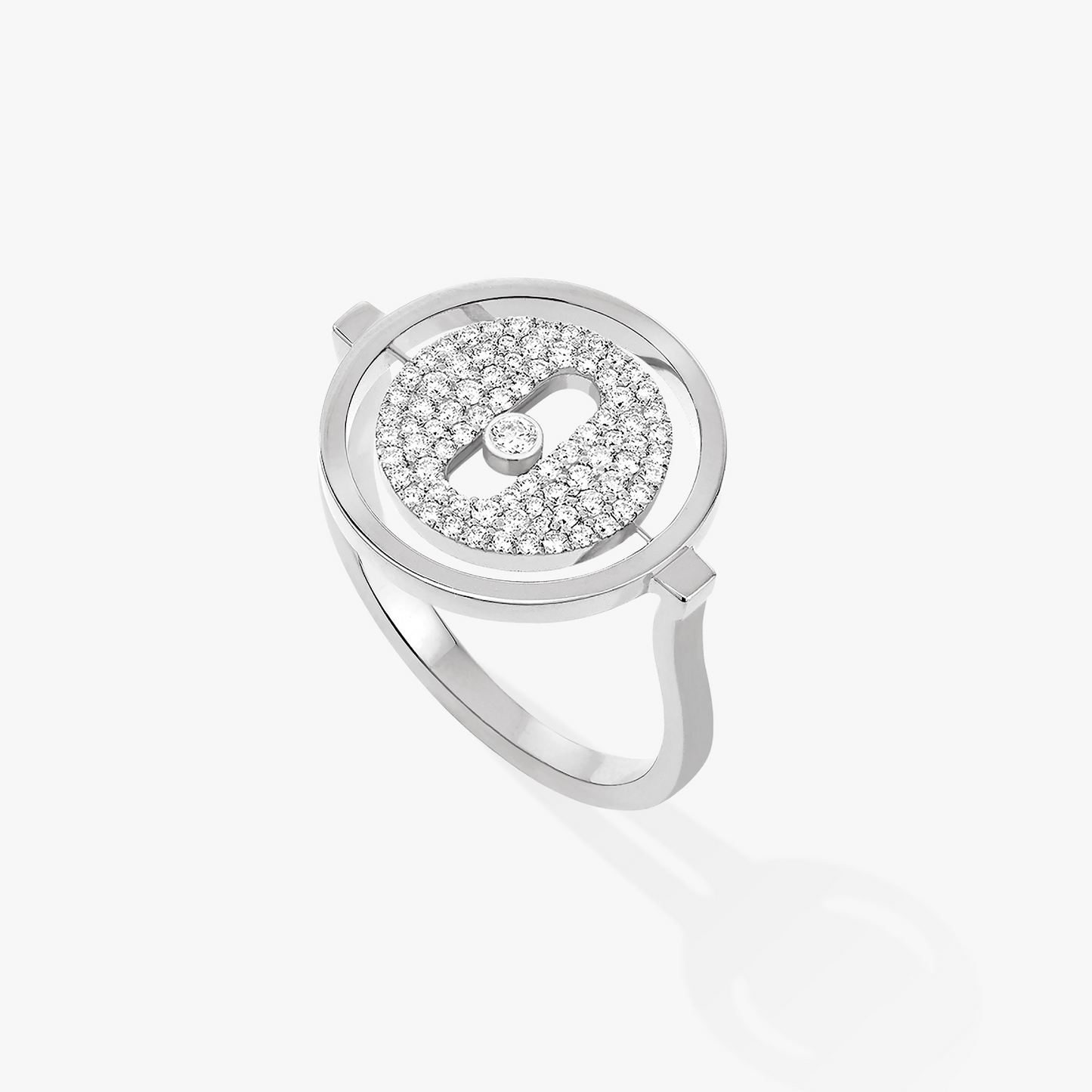 [Eternal jewelry]LUCKY MOVE PAVED SILVER DIAMOND RING