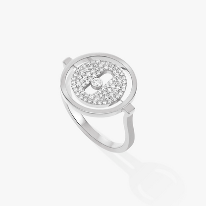[Eternal jewelry]LUCKY MOVE PAVED SILVER DIAMOND RING