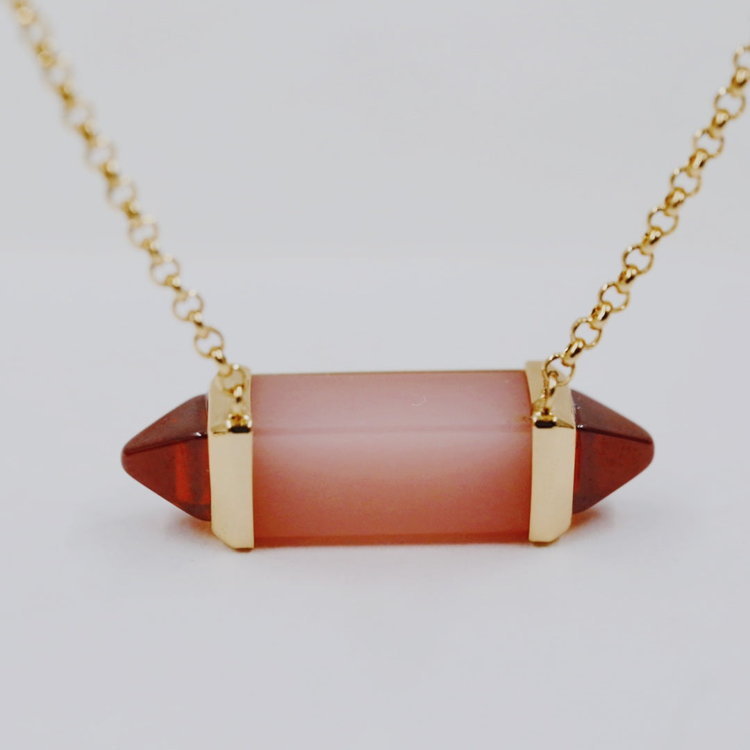 ¡®Eternal Jewelry¡¯Color Stone Bar Pendant Necklace