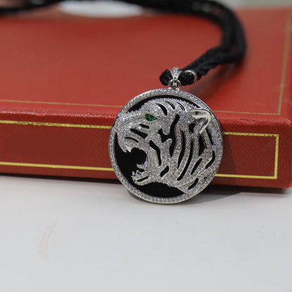 ¡®Eternal Jewelry¡ Openwork Tiger Cord Pendant Necklace