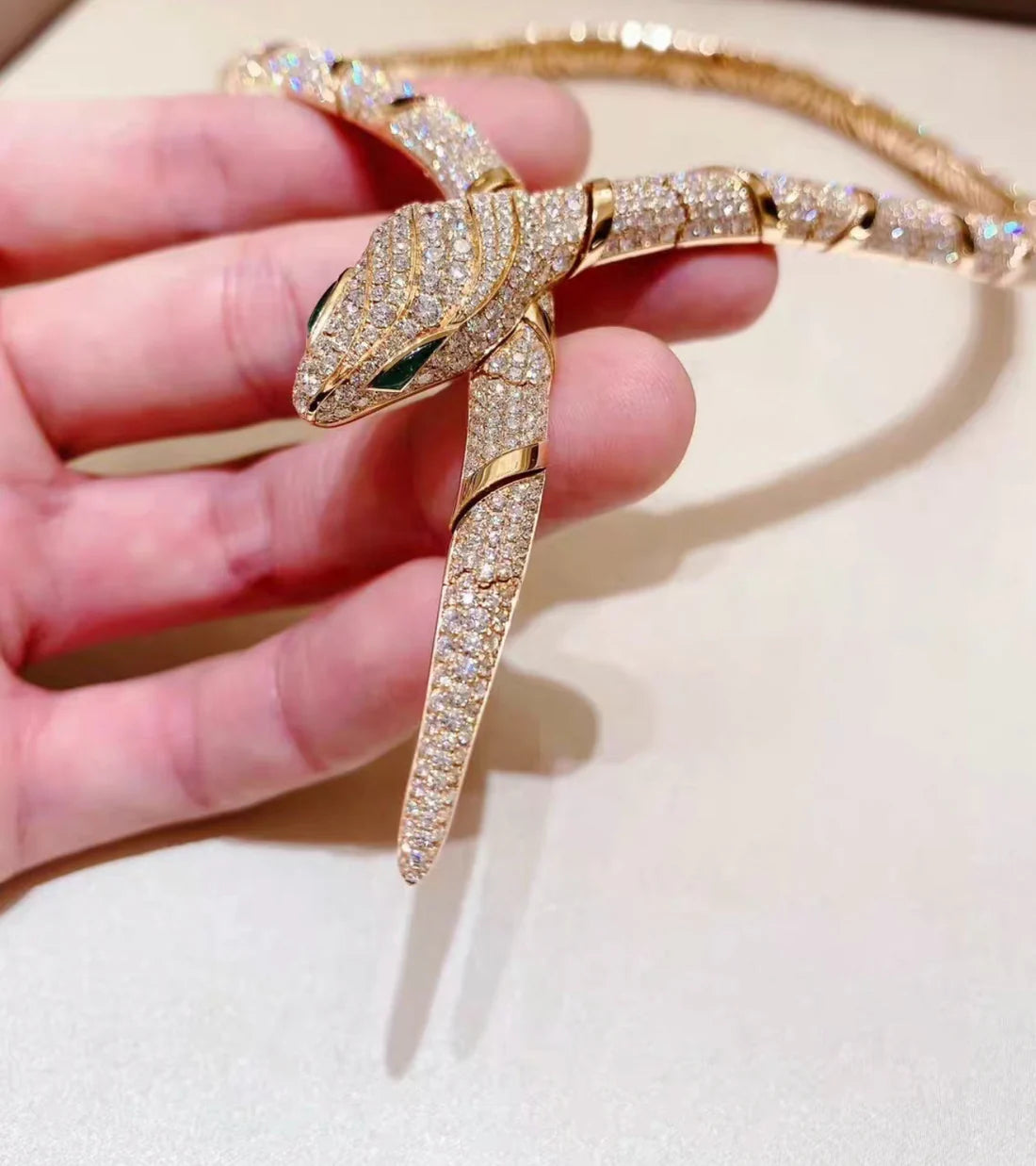 [✨Eternal Jewelry✨]HAUTE COUTURE GOLD SERPENTI NECKLACE