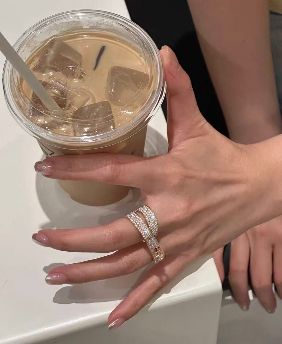 ¡®Eternal Jewelry¡¯NEW STYLE FULL CIRCLE DOUBLE DIAMOND RING