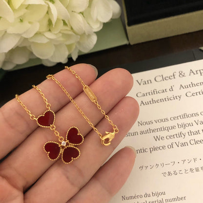 [Eternal jewelry] Gold-tone Red Heart Pendant