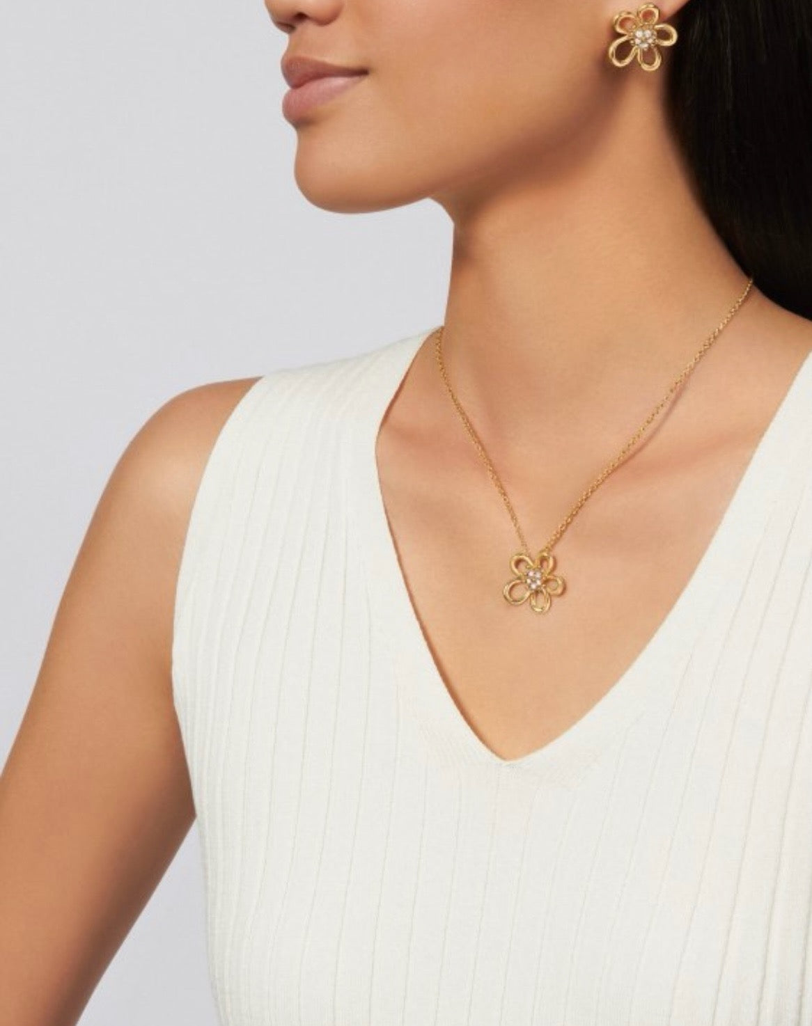 [Eternal jewelry] Flower Jewelry Set with Diamond Center
