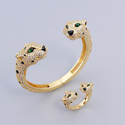 [Eternal jewelry] Full Diamond Panther Bangle & Ring