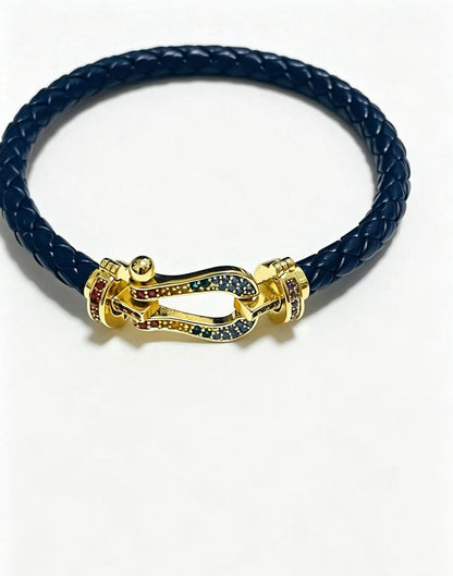 ¡®Eternal jewelry2026 New Horseshoe Buckle Leather Couple Bracelet