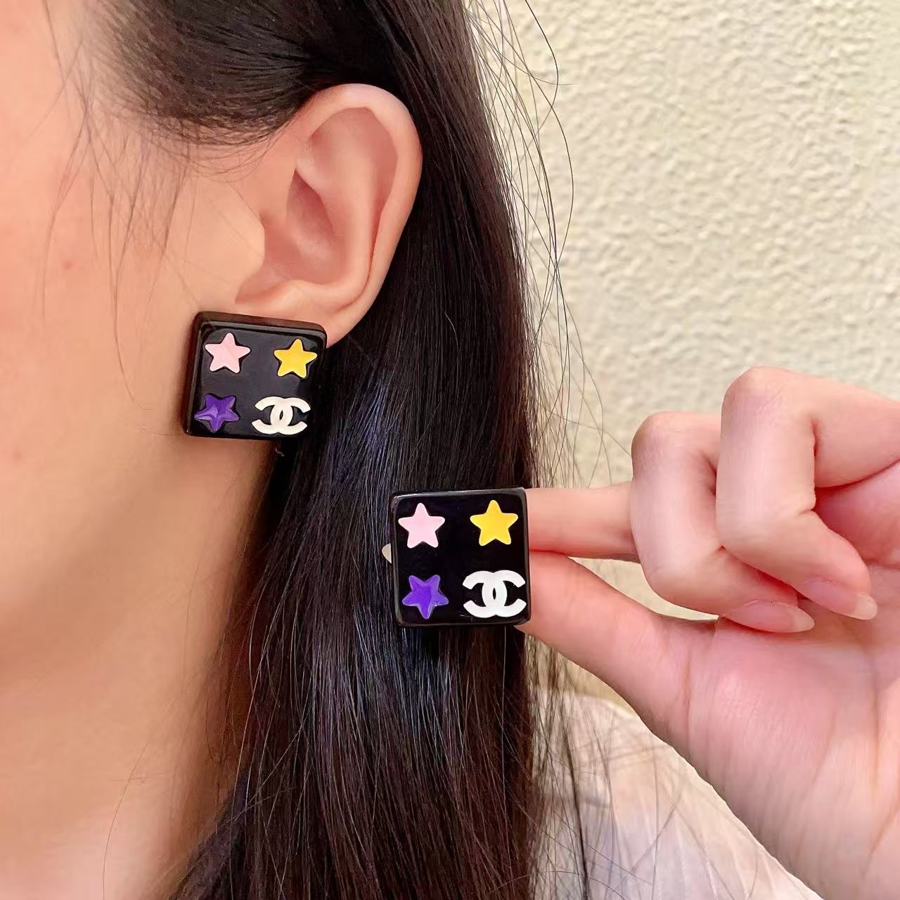 [Eternal jewelry]Square Stud Earrings