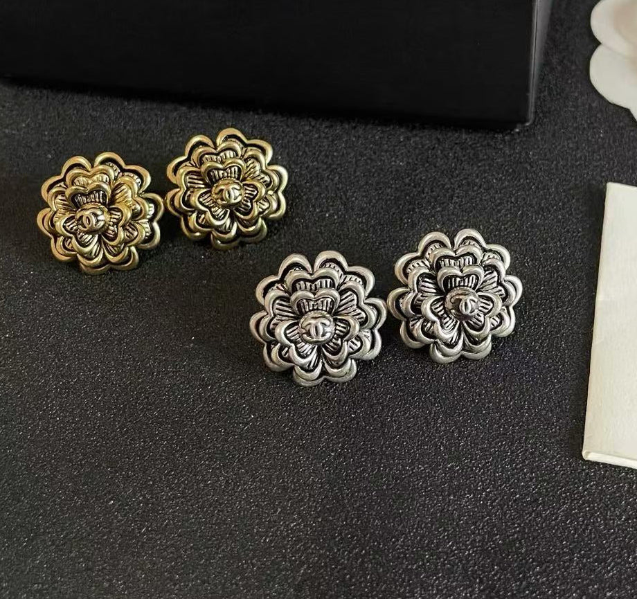 [Eternal jewelry]Vintage Camellia Earrings