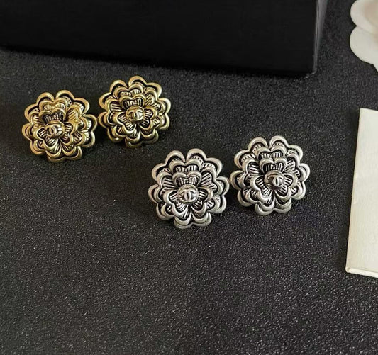[Eternal jewelry]Vintage Camellia Earrings