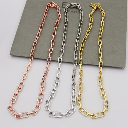 [Eternal Jewelry]Move Link Pave Diamond Necklace