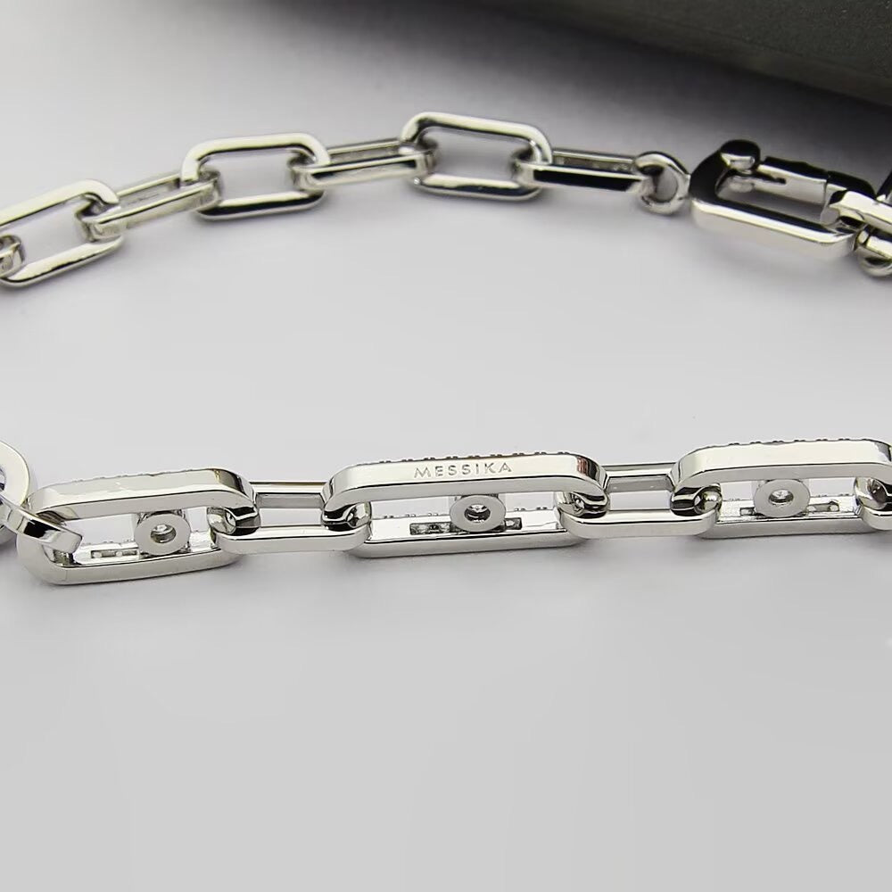 [Eternal Jewelry]Move Link Pave Diamond Necklace