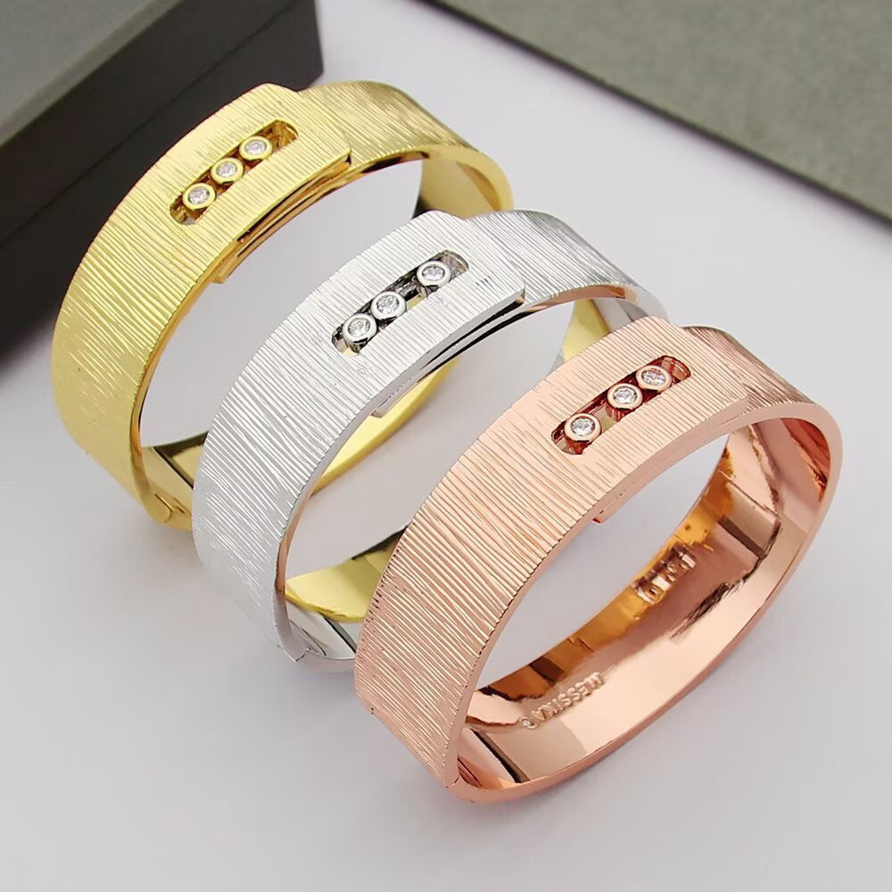 [Eternal Jewelry]Polished Brushed Bangle, Large Engraved Sliding Bangle