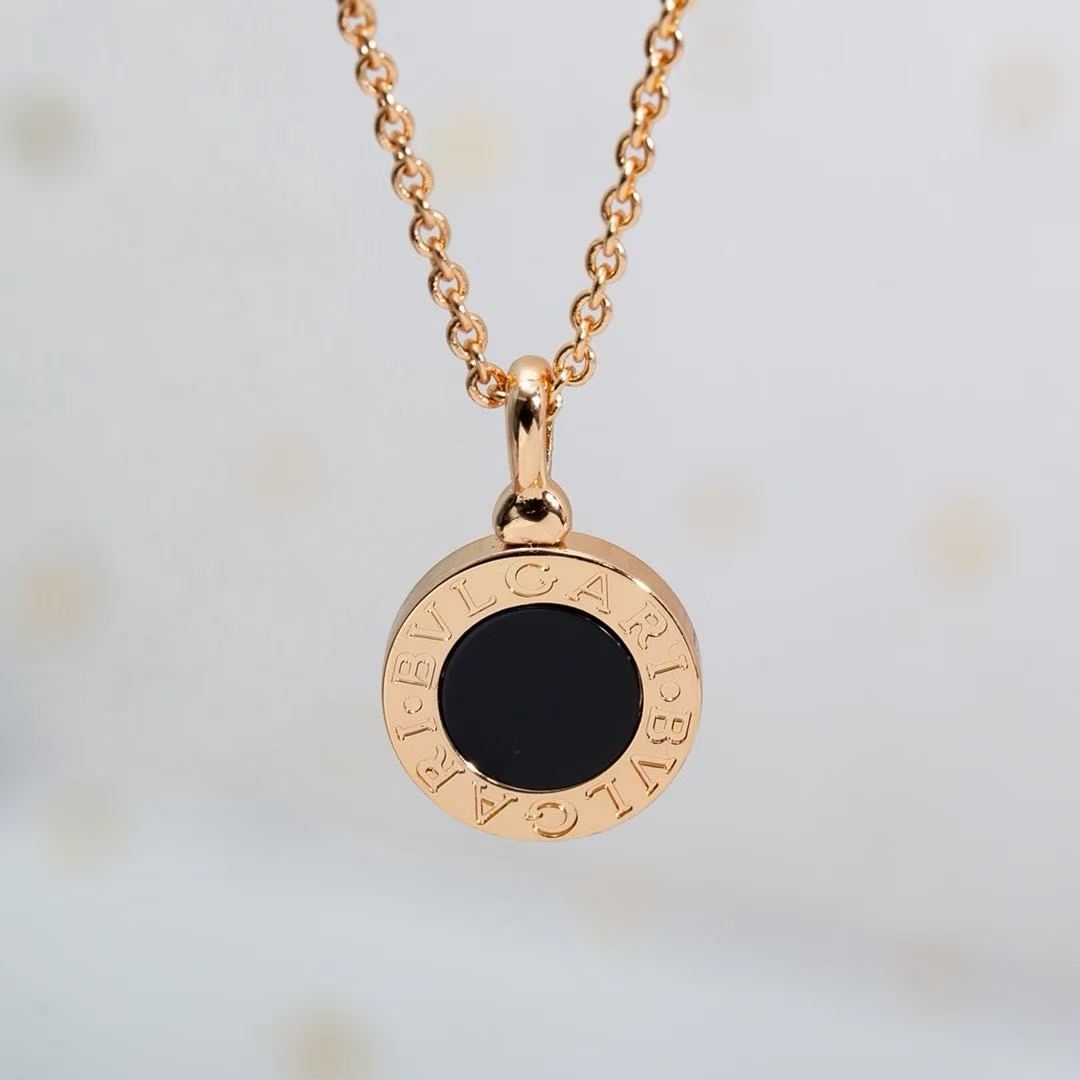 [Eternal Jewelry] T  Round Double-Sided Mother-of-Pearl Necklace