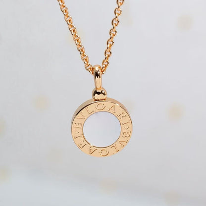 [Eternal Jewelry] T  Round Double-Sided Mother-of-Pearl Necklace