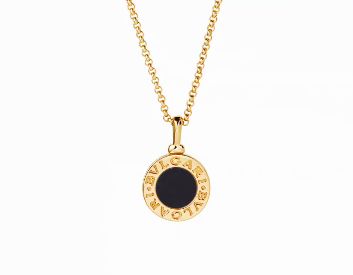 [Eternal Jewelry] T  Round Double-Sided Mother-of-Pearl Necklace