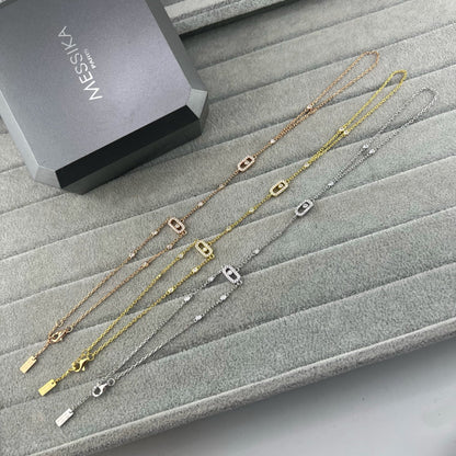 [Eternal Jewelry] Flexible Arm Chain Bracelet with Sliding Diamonds