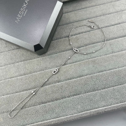[Eternal Jewelry] Flexible Arm Chain Bracelet with Sliding Diamonds