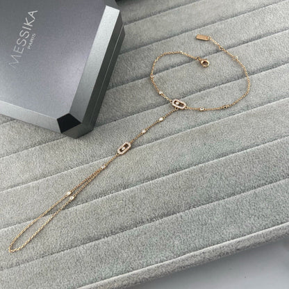 [Eternal Jewelry] Flexible Arm Chain Bracelet with Sliding Diamonds