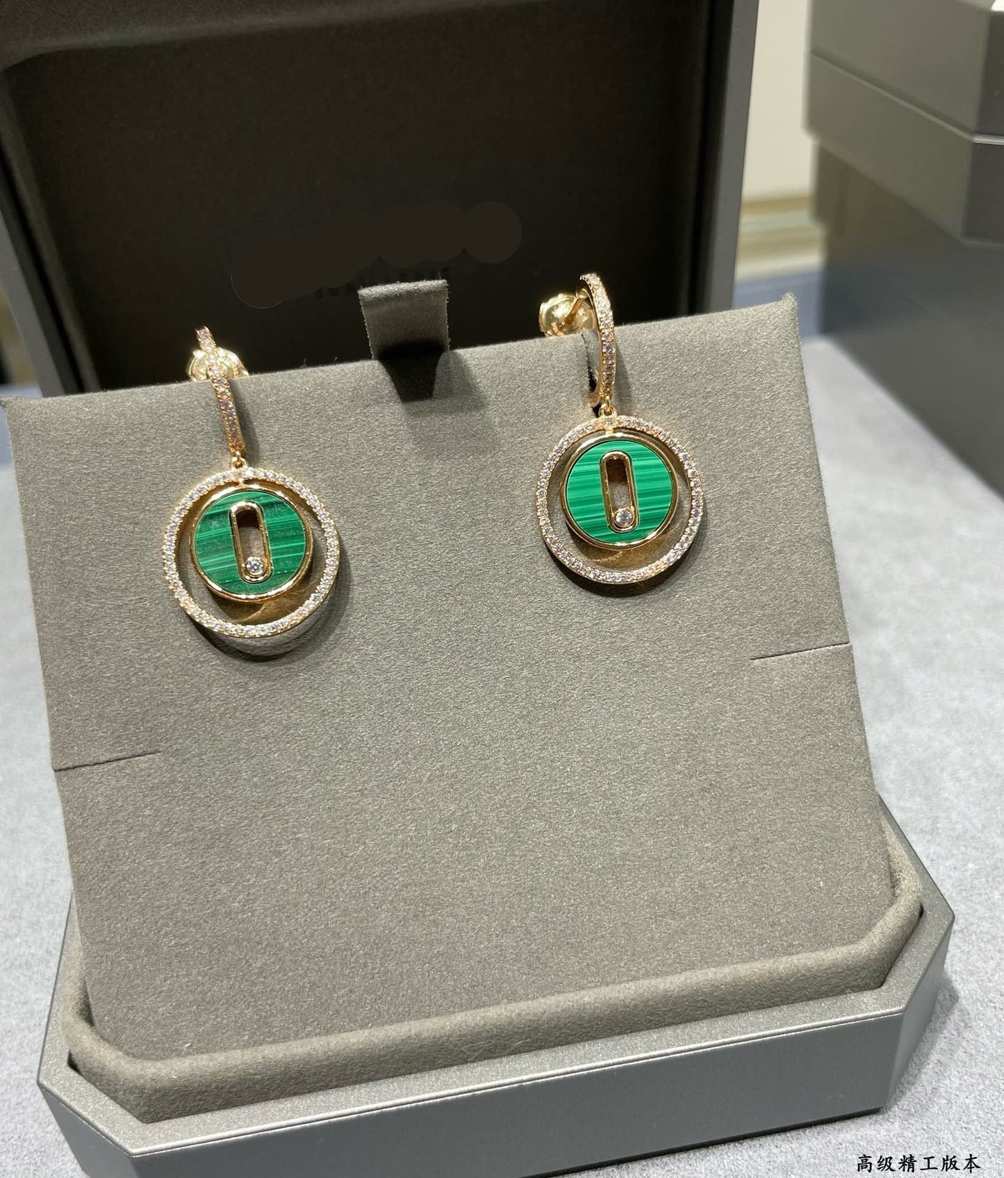 [Eternal Jewelry]LUCKY MOVE Sliding‑diamond C‑shape Ear Hoops