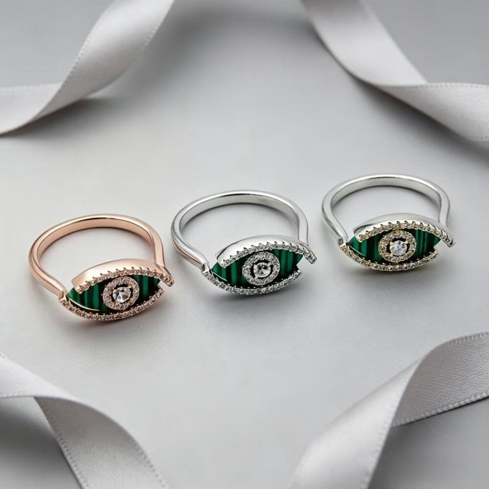 [Eternal Jewelry]Lucky Eye Malachite Ring