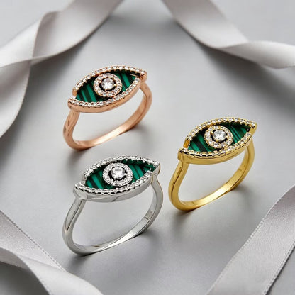 [Eternal Jewelry]Lucky Eye Malachite Ring