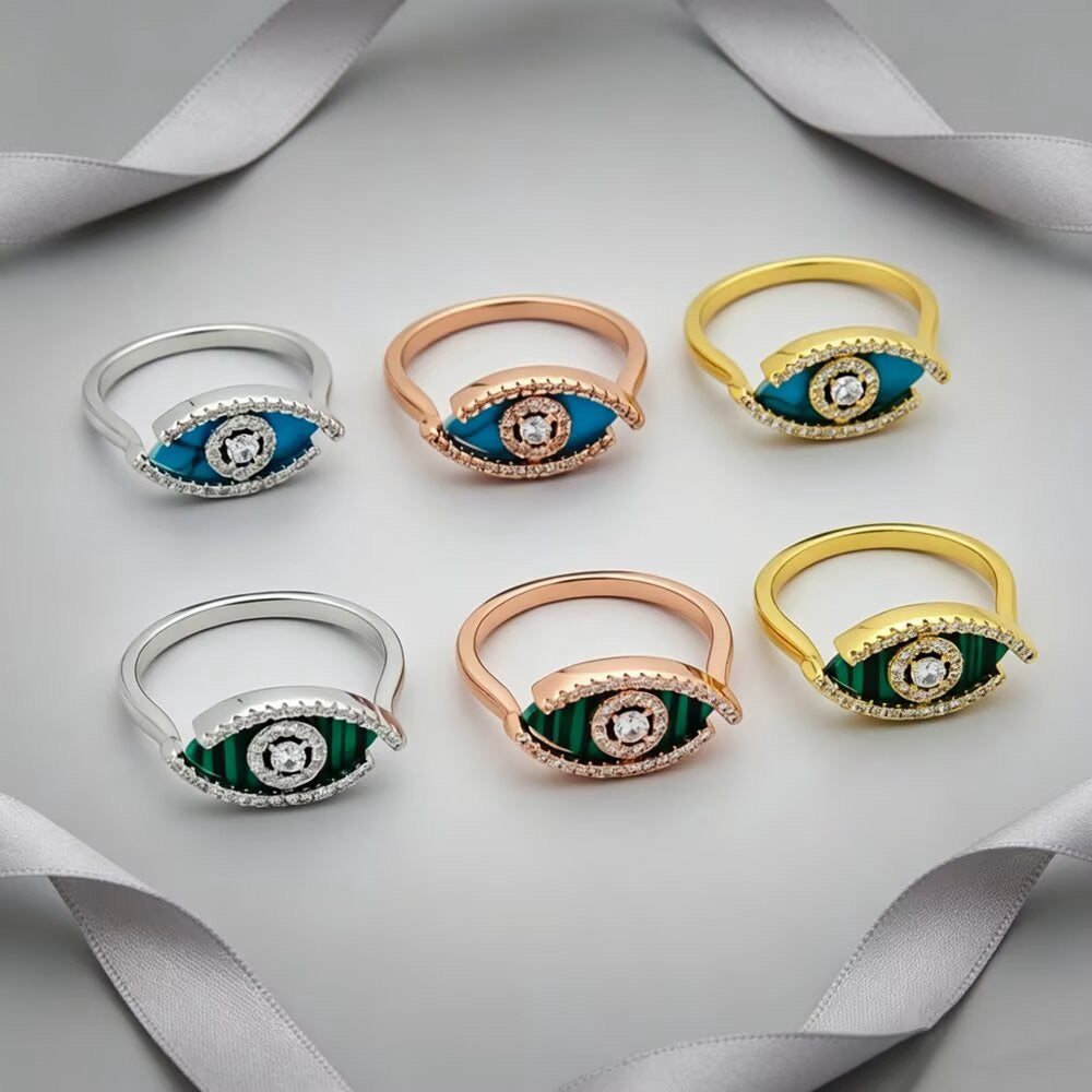 [Eternal Jewelry]Lucky Eye Malachite Ring