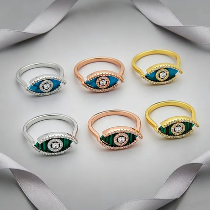 [Eternal Jewelry]Lucky Eye Malachite Ring