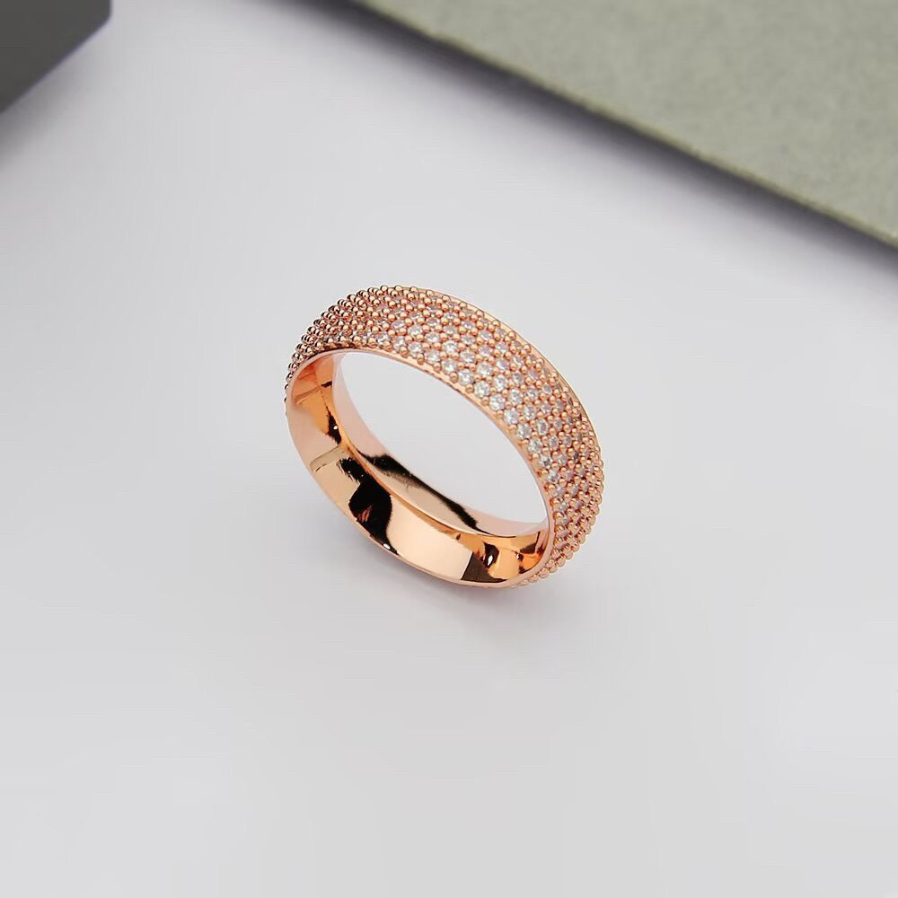 [Eternal Jewelry]Fiery Full Pavé Diamond Wide Band Ring,