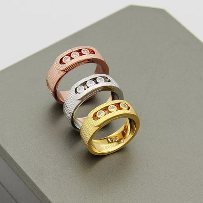 [Eternal Jewelry]Move Wide 3 Moving Diamond Men's Ring