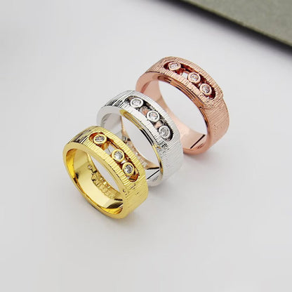 [Eternal Jewelry]Move Wide 3 Moving Diamond Men's Ring