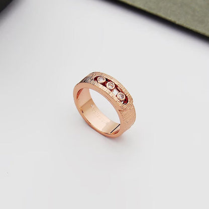 [Eternal Jewelry]Move Wide 3 Moving Diamond Men's Ring