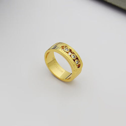 [Eternal Jewelry]Move Wide 3 Moving Diamond Men's Ring